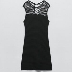 New Zara Knit Mini Black Dress